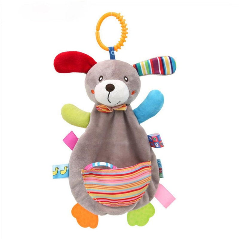 Baby Rattles Toys 0-12 Months Bed Stroller Infant Mobile Hanging Cartoon Newborn Puppy Bee Plush Toys Boys Girls