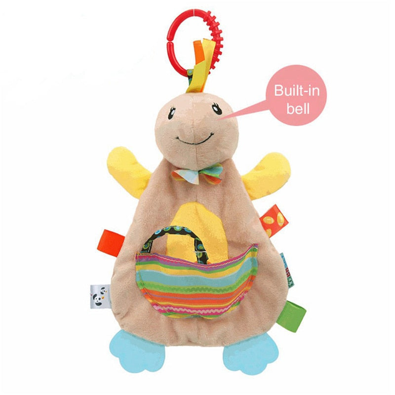 Baby Rattles Toys 0-12 Months Bed Stroller Infant Mobile Hanging Cartoon Newborn Puppy Bee Plush Toys Boys Girls