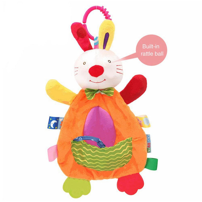 Baby Rattles Toys 0-12 Months Bed Stroller Infant Mobile Hanging Cartoon Newborn Puppy Bee Plush Toys Boys Girls