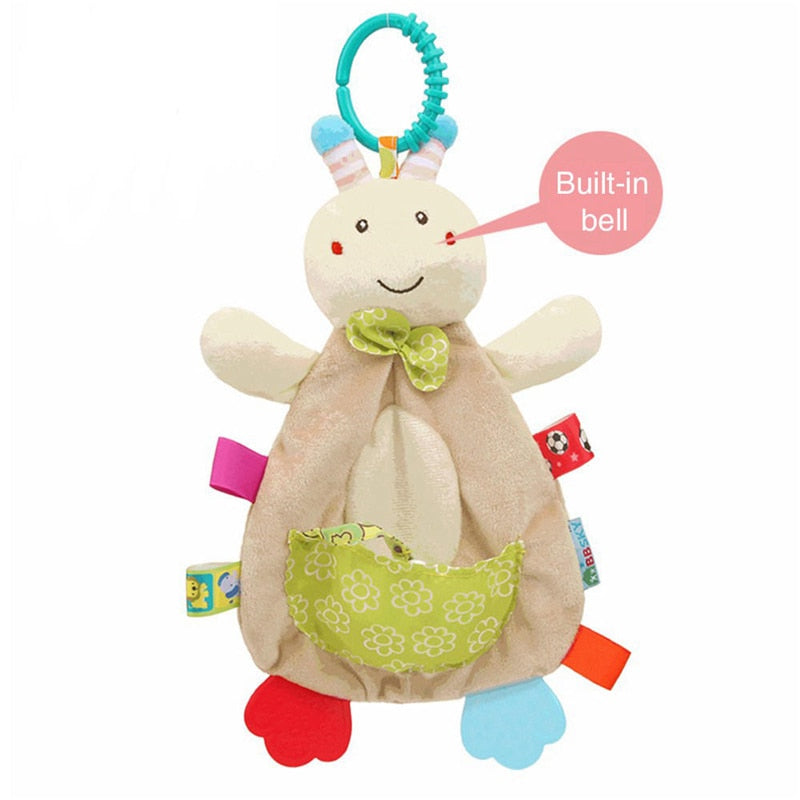 Baby Rattles Toys 0-12 Months Bed Stroller Infant Mobile Hanging Cartoon Newborn Puppy Bee Plush Toys Boys Girls