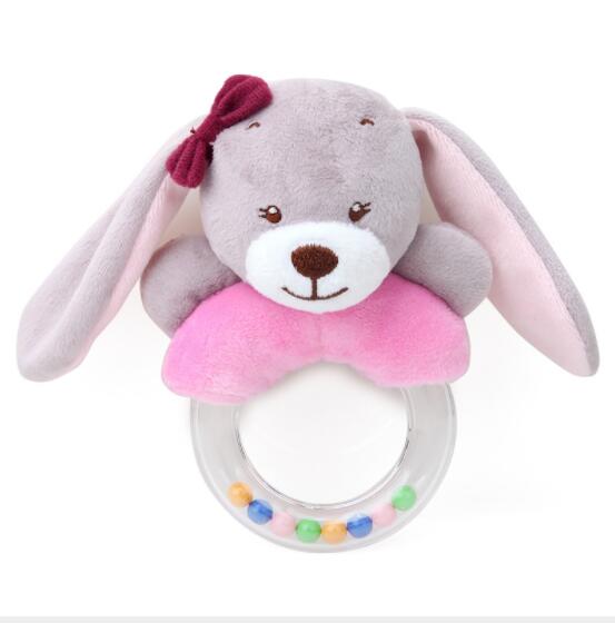 Baby Rattles Toys 0-12 Months Bed Stroller Infant Mobile Hanging Cartoon Newborn Puppy Bee Plush Toys Boys Girls