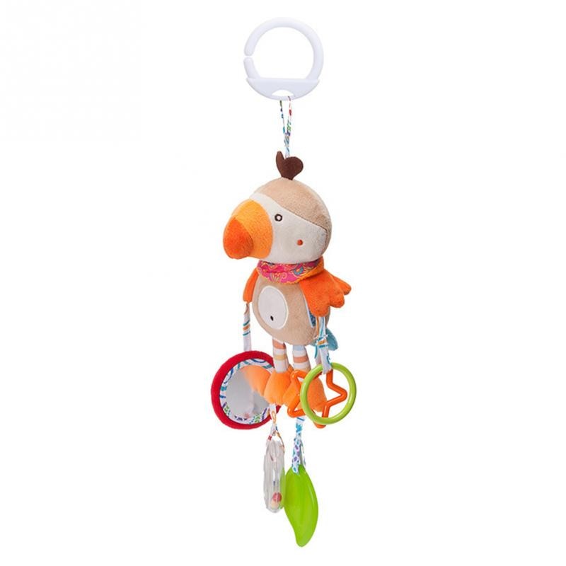 Baby Rattles Toys 0-12 Months Bed Stroller Infant Mobile Hanging Cartoon Newborn Puppy Bee Plush Toys Boys Girls