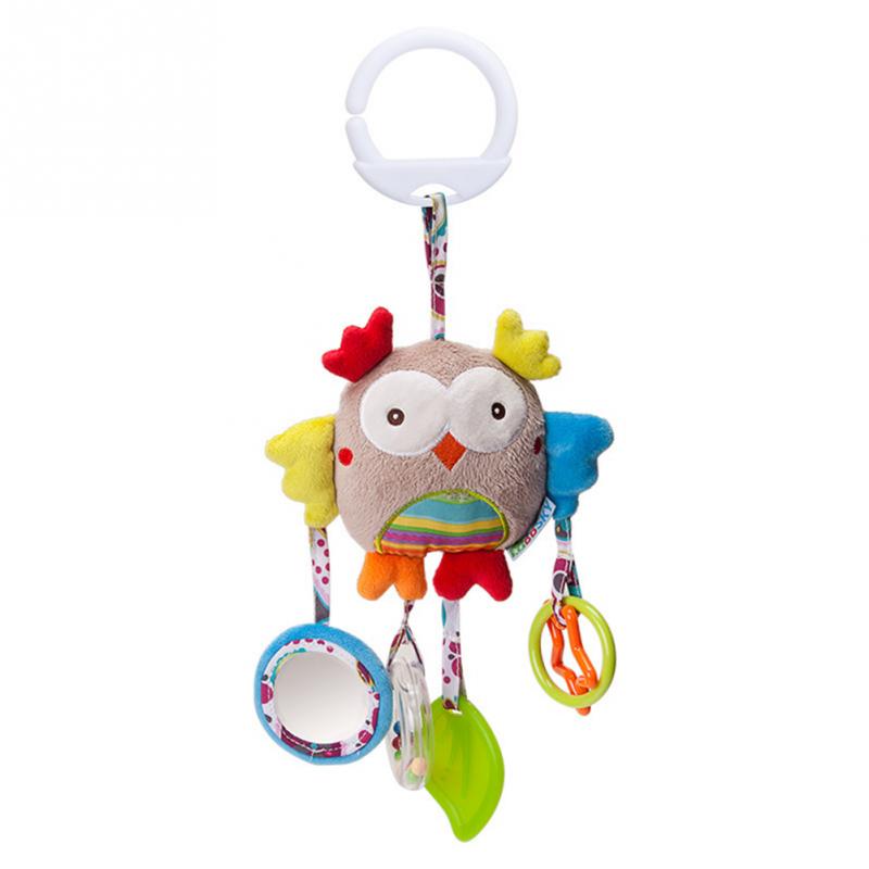 Baby Rattles Toys 0-12 Months Bed Stroller Infant Mobile Hanging Cartoon Newborn Puppy Bee Plush Toys Boys Girls