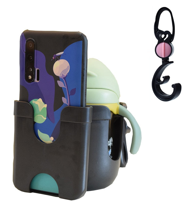 Baby Stroller Accessories coffee Cup Holder universal tricycle pram Water Bottle mobile phone and drink holder wheelchair cart