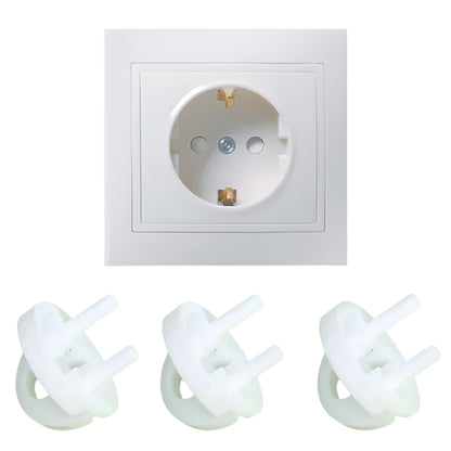White Electrical Safety Socket Protective Cover