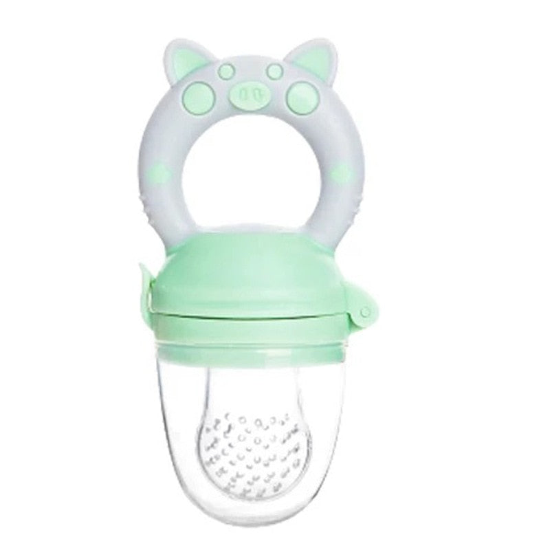 1PC Silicone Baby Fruit Feeder with Cover Baby Nipple Fresh Food Vegetable Supplement Soother Nibbler Feeding Teething Pacifier