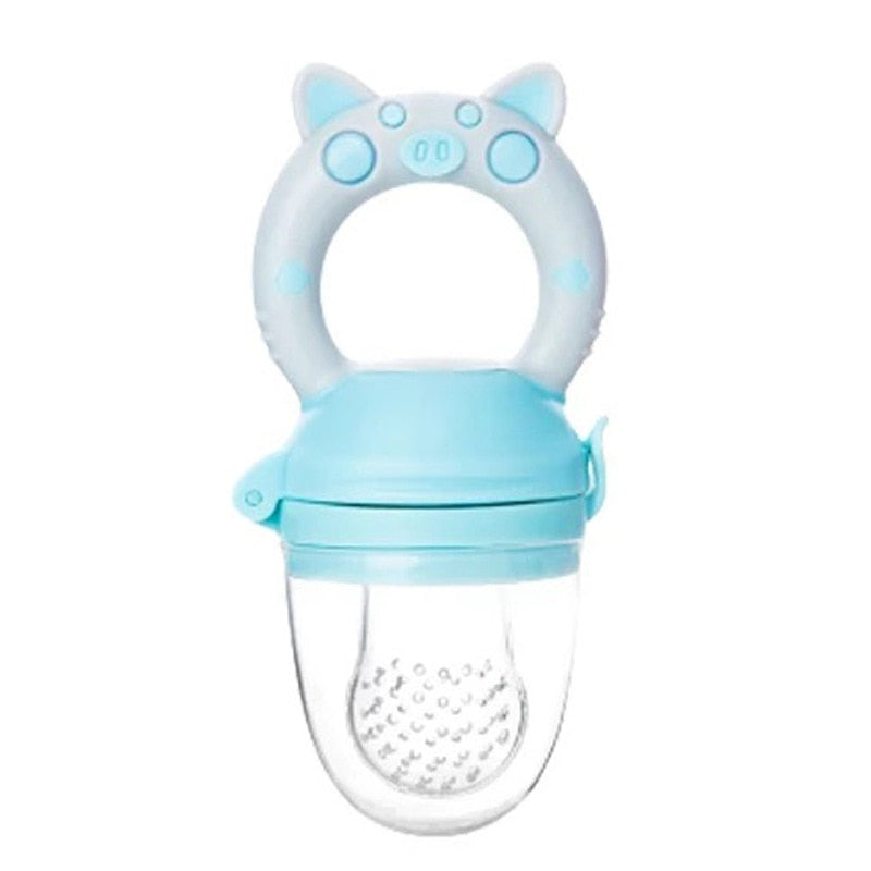 1PC Silicone Baby Fruit Feeder with Cover Baby Nipple Fresh Food Vegetable Supplement Soother Nibbler Feeding Teething Pacifier