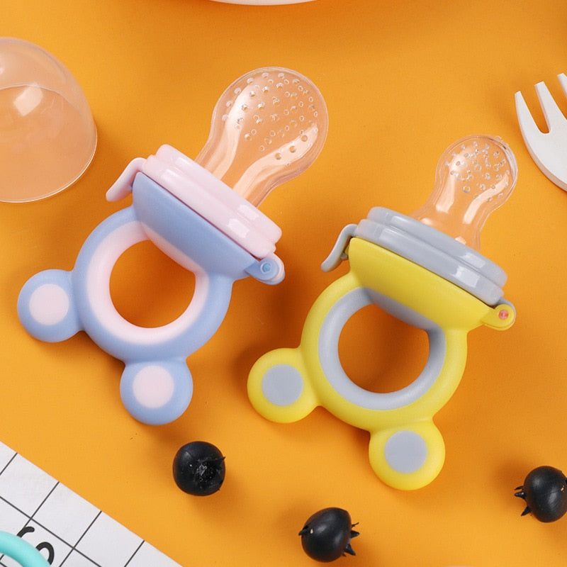 Baby Teether for Teeth Bebe Pacifier Fresh Food Feeder Babies accessories newborn Silicone Rice Cereal Fruit Bottle Squeeze