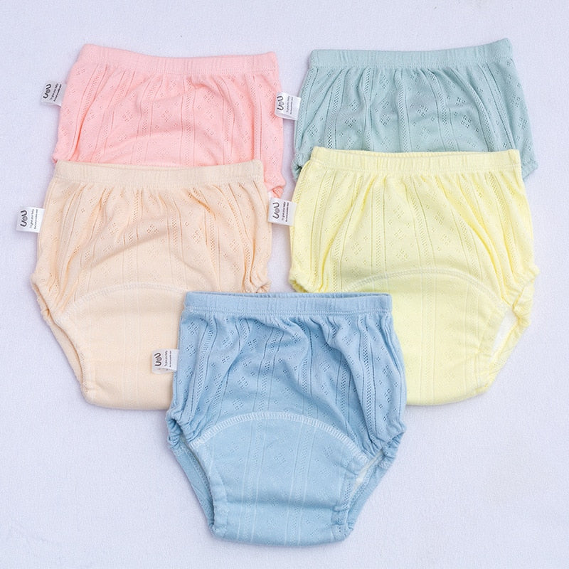 Newborn Training Pants Baby Shorts Solid Color Washable Underwear BABY Boy Girl Cloth Diapers Reusable Nappies Infant Panties