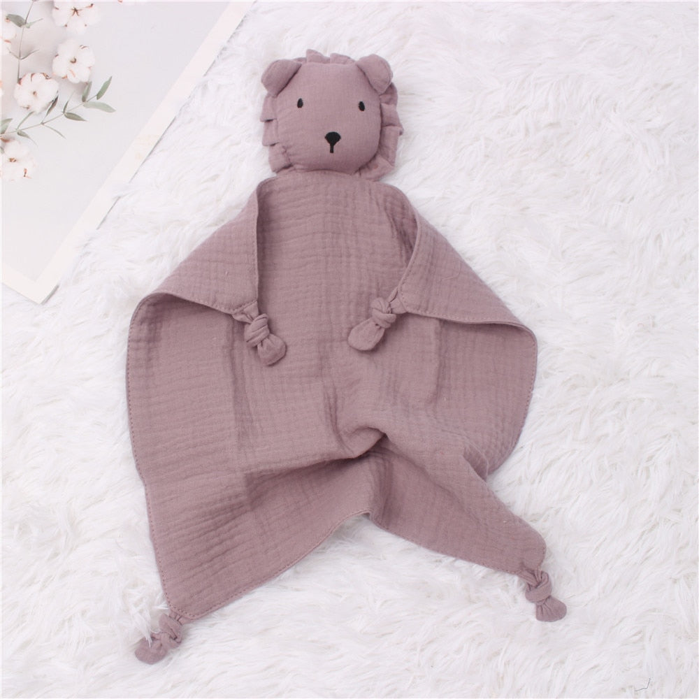 Baby Cotton Muslin Comforter Blanket Soft Newborn Sleeping Dolls Kids Fashion Sleep Toy Soothe Appease Towel Bibs